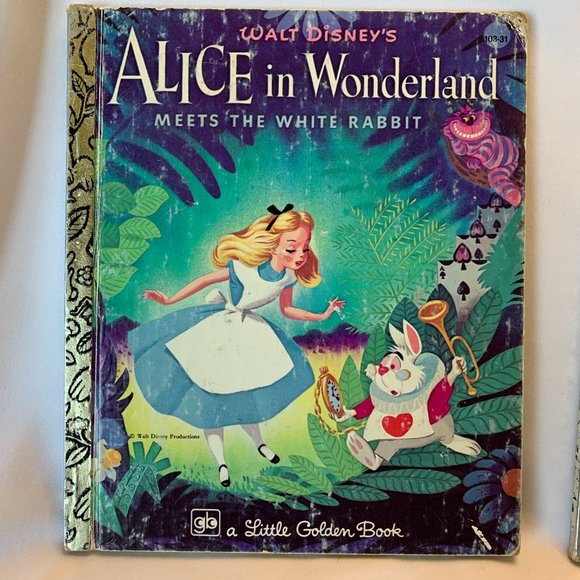 Vintage A Little Golden Book Disney's Alice in Wonderland Meets the White Rabbit - Picture 3 of 8